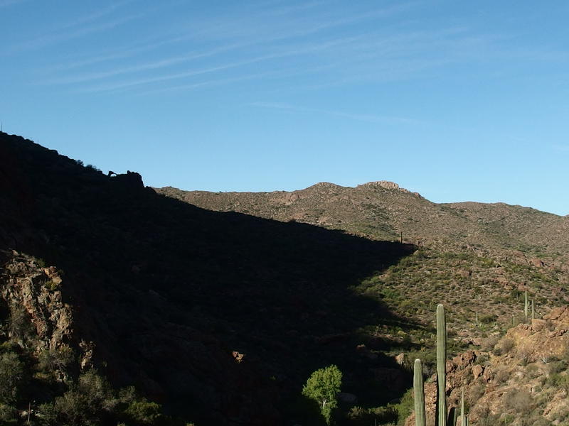 Boring hills to the west