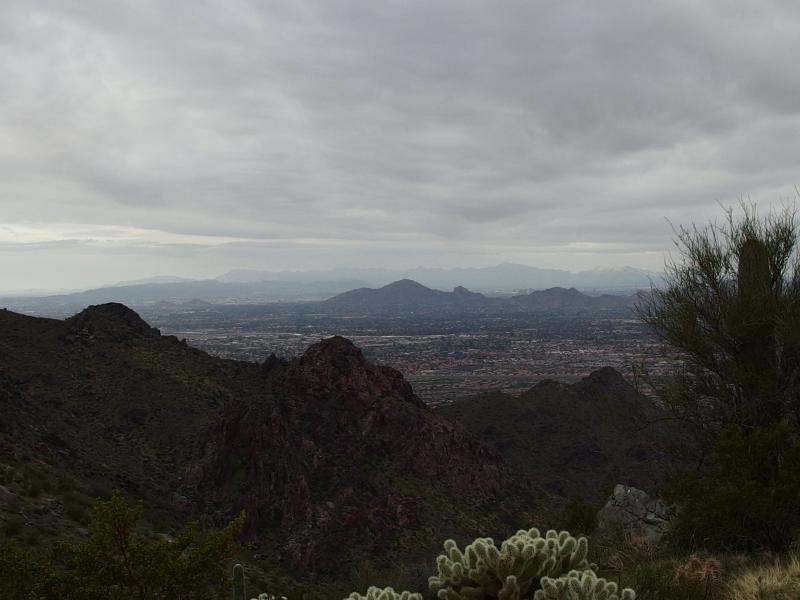 Down on distant Camelback