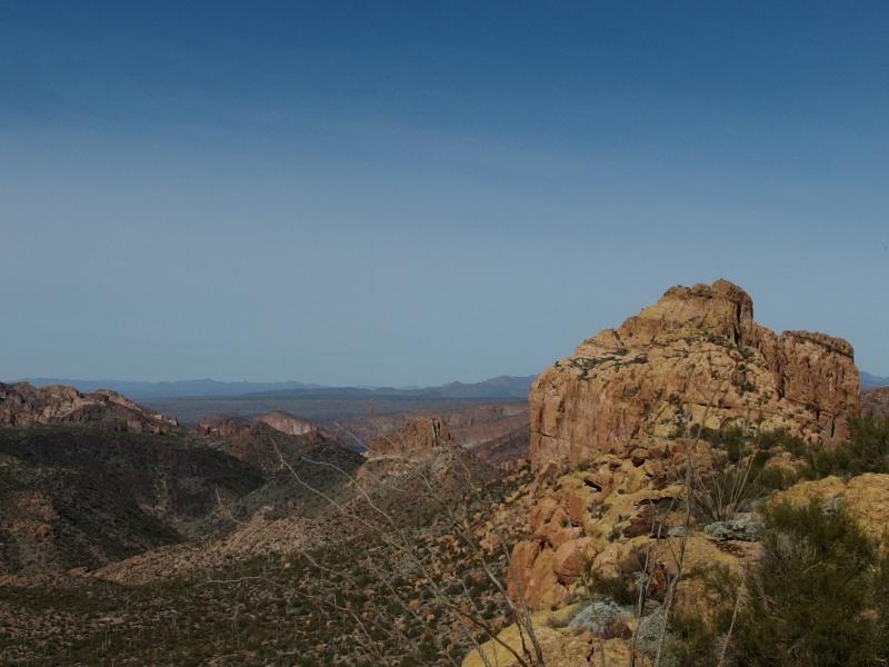 Up along the ridge of Battleship Mountain