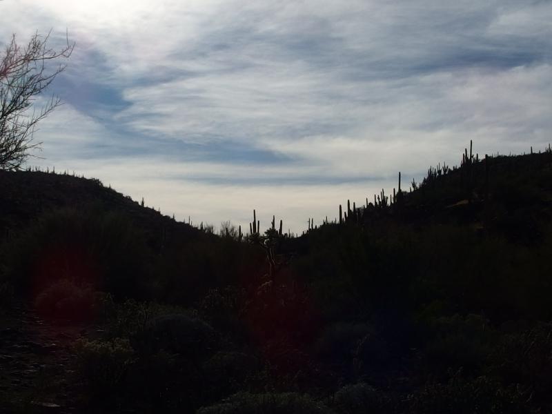Narrow path between mesas to Garden Valley